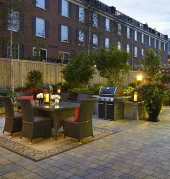 Outdoor patio and barbeque area